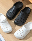SPECIFICATIONS Brand Name: Generic Shoes Type: Bathroom Slippers, Beach Slippers, Outdoor Slippers Applicable Place: indoor & Outdoor Origin: Mainland China CN: Zhejiang Season: Summer Upper Material: EVA Fit: Fits true to size, take your normal size Insole Material: EVA Model Number: LTX539 Item Type: slippers Department Name: ADULT Outsole Material: EVA Heel Height: Low (1cm-3cm) Choice: yes
