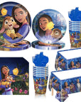 Wish Disney Princess Birthday Party Decorations | Asha Goat Balloons & Disposable Tableware | Plates, Straws, Napkins for Baby Shower Supplies.