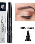 3D Waterproof Microblading Eyebrow Pen - Long Lasting Natural Dark Brown