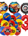 Hot Wheels Car Birthday Party Decorations - Disposable Tableware, Balloons, Cups, Plates & Tablecloths for Boys' Birthday & Baby Shower Supplies.
