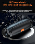 Portable Bluetooth Speaker with Dual Stereo, FM Radio, TF/USB Playback, and Subwoofer Sound.