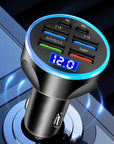 66W-250W Fast Car Charger | PD & QC3.0 | 6-Port Cigarette Lighter Adapter.