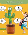 New Dancing Cactus Talking Cactus Baby Toys Sing 120pcs Music Songs Recording Repeats What You say Presents for Kids