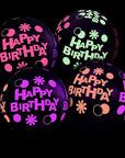 10PCS 12-Inch Glow in the Dark Fluorescent Balloons - Heart Latex Party Decor.