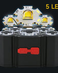High-Quality 5 LED Rechargeable Flashlight with Built-in Battery Strong Light Headlamp for Camping, Adventure, and Fishing.
