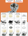 Adjustable Kitchen Sink Tap Nozzle with Multi-Flow Modes.
