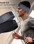 Bluetooth Sports & Sleep Headband Wireless Music Eye Mask, Elastic Headset.