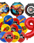 Hot Wheels Car Birthday Party Decorations - Disposable Tableware, Balloons, Cups, Plates & Tablecloths for Boys' Birthday & Baby Shower Supplies.