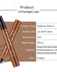 3D Waterproof Microblading Eyebrow Pen - Long Lasting Natural Dark Brown