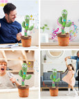 New Dancing Cactus Talking Cactus Baby Toys Sing 120pcs Music Songs Recording Repeats What You say Presents for Kids