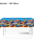 Hot Wheels Car Birthday Party Decorations - Disposable Tableware, Balloons, Cups, Plates & Tablecloths for Boys' Birthday & Baby Shower Supplies.