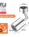 Adjustable Kitchen Sink Tap Nozzle with Multi-Flow Modes.