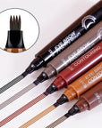 3D Waterproof Microblading Eyebrow Pen - Long Lasting Natural Dark Brown