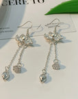 Summer Hanfu Lotus Flower & Seedpod Stud Earrings - Minimalist Fashion Jewelry for Women.