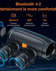 Portable Bluetooth Speaker with Dual Stereo, FM Radio, TF/USB Playback, and Subwoofer Sound.