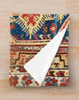 Southwest Anatolian Rug Print Throw Blanket – Cozy Flannel Blanket for Sofas | Custom Quilt for Sofa Decor.