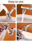 Adjustable Kitchen Sink Tap Nozzle with Multi-Flow Modes.