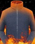 Men’s Double-Layer Fleece Hooded Jacket.