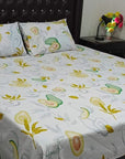 King Size Pure Cotton Bedsheets - Export Quality 3pc Set.