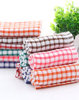 Kitchen Absorbent Cotton Jacquard Plaid Towel.