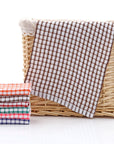 Kitchen Absorbent Cotton Jacquard Plaid Towel.