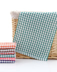 Kitchen Absorbent Cotton Jacquard Plaid Towel.
