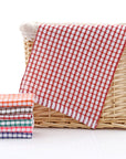 Kitchen Absorbent Cotton Jacquard Plaid Towel.