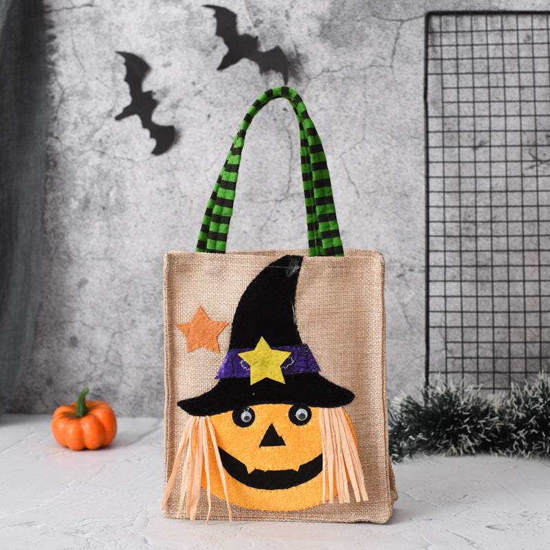 Creative Halloween Tote Bag for Kids | Witch, Skull, Pumpkin Gift & Candy Handbag