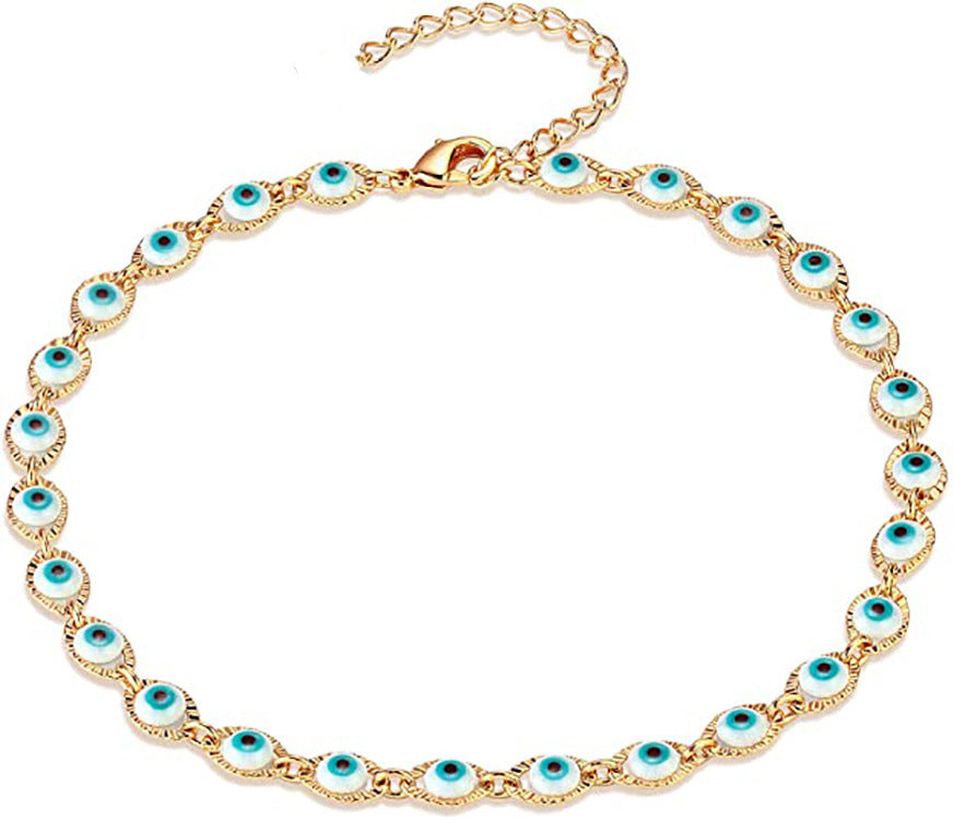 Evil Eye Choker Necklace Dainty Or Gold