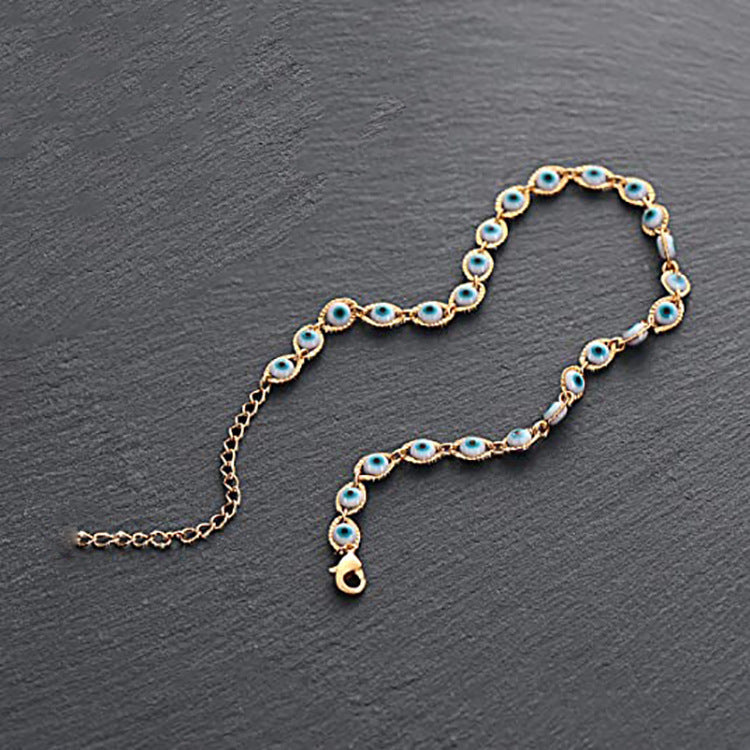 Evil Eye Choker Necklace Dainty Or Gold