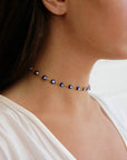 Evil Eye Choker Necklace Dainty Or Gold