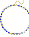 Evil Eye Choker Necklace Dainty Or Gold