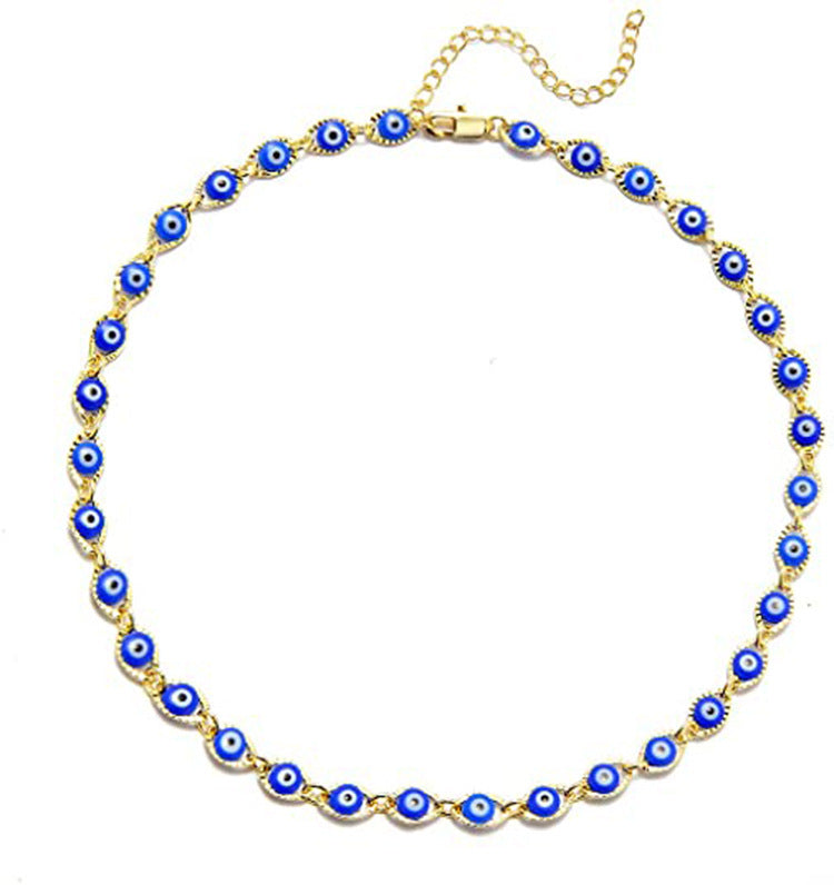 Evil Eye Choker Necklace Dainty Or Gold