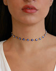 Evil Eye Choker Necklace Dainty Or Gold