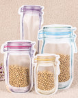 Mason Bottle Ziplock Bag Snacks