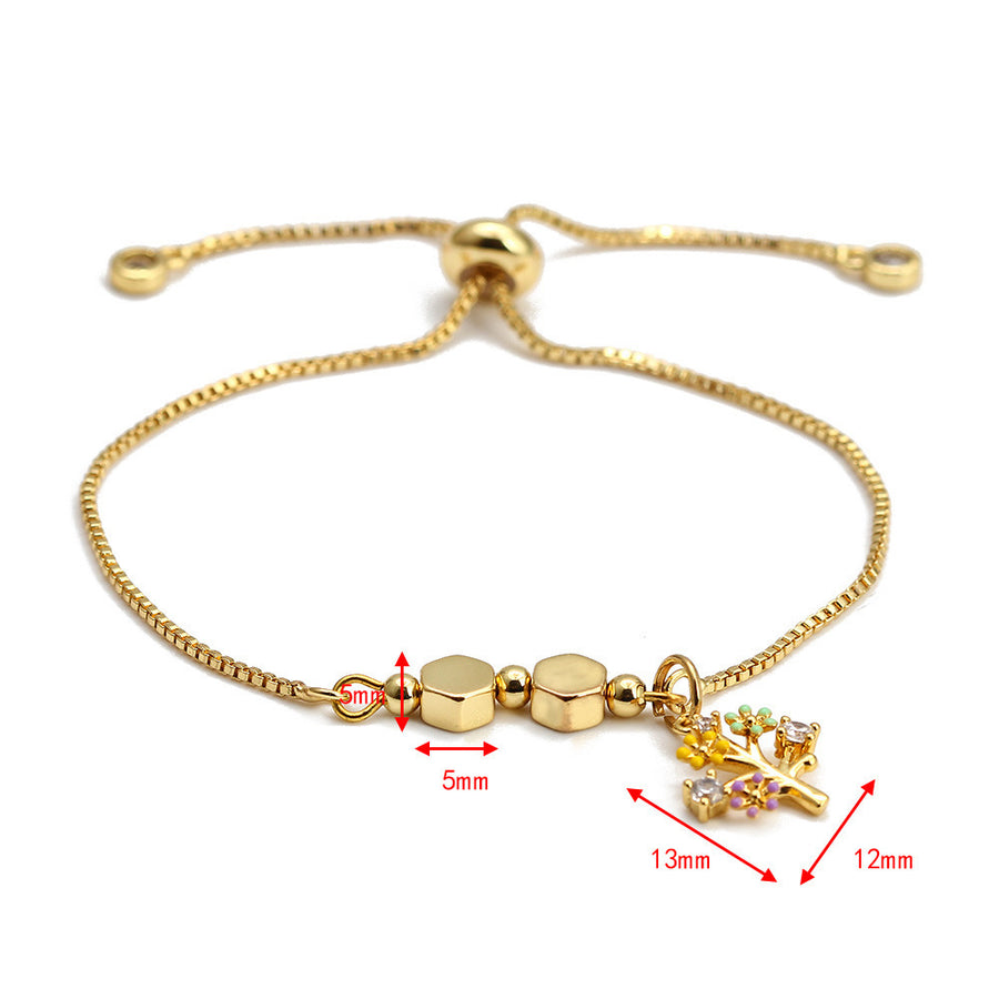 EVIL EYE Hand Tree Turkish Gold Color Adjustable Bracelet Fashion Jewelry