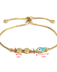 EVIL EYE Hand Tree Turkish Gold Color Adjustable Bracelet Fashion Jewelry