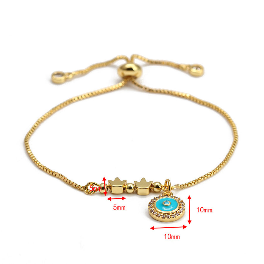 EVIL EYE Hand Tree Turkish Gold Color Adjustable Bracelet Fashion Jewelry