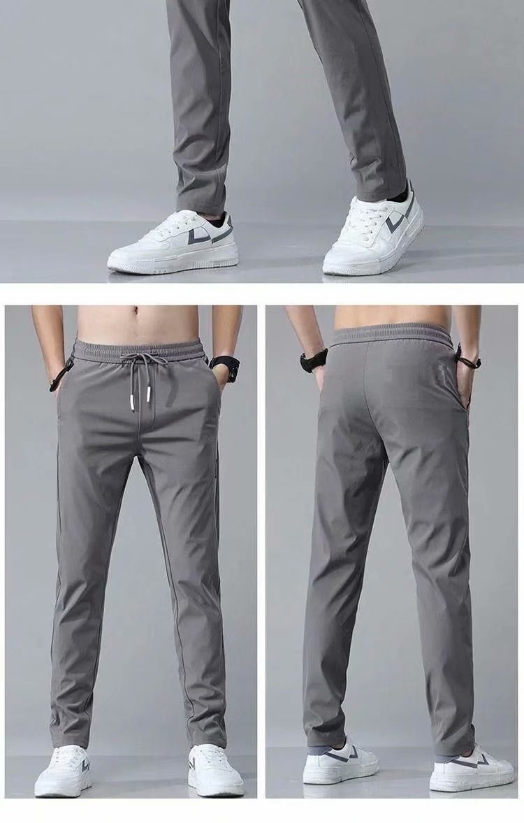 Men's Loose Fit Drawstring Pants Thin Casual Korean Style Sweatpants