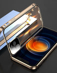 iPhone 15 Case - Buckle Double-sided Glass Protective Cover