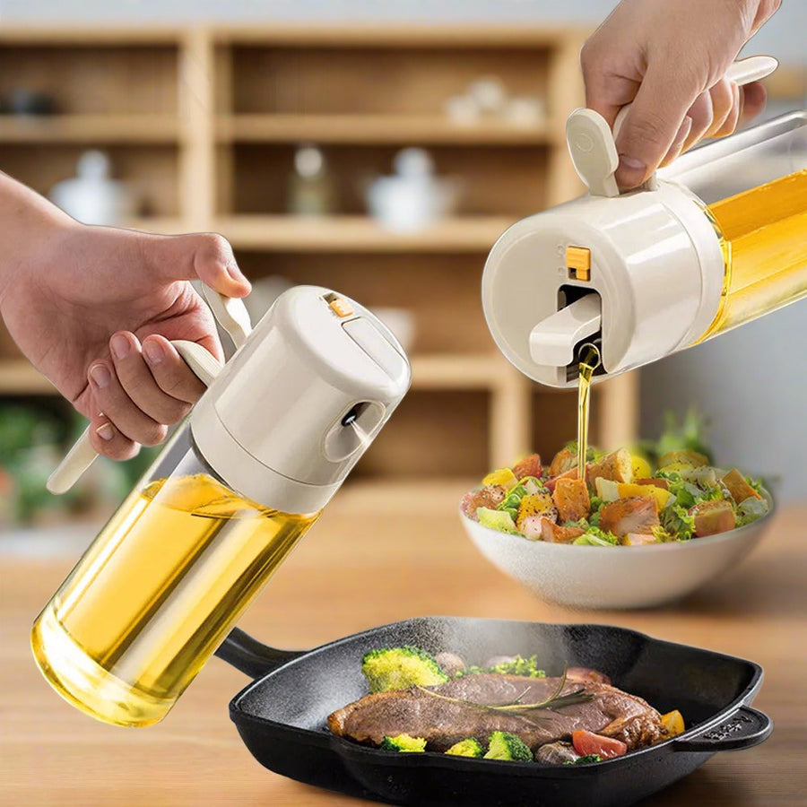 2-in-1 Oil Sprayer & Dispenser - Perfect for Cooking & BBQ