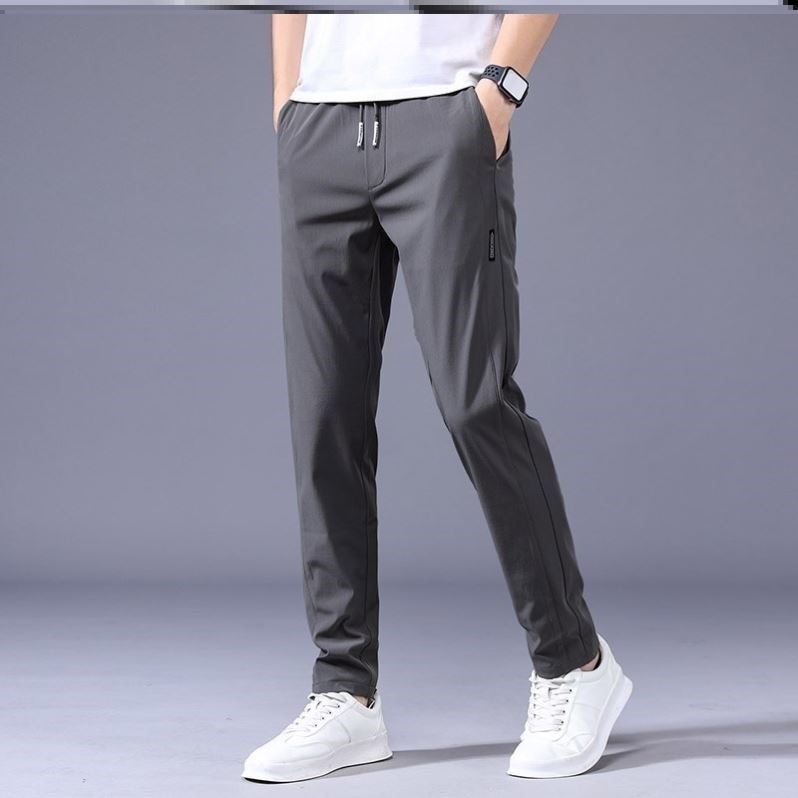 Men's Loose Fit Drawstring Pants Thin Casual Korean Style Sweatpants