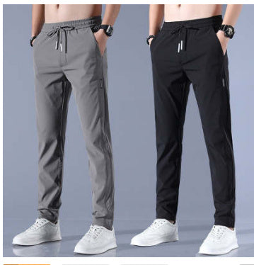 Men's Loose Fit Drawstring Pants Thin Casual Korean Style Sweatpants