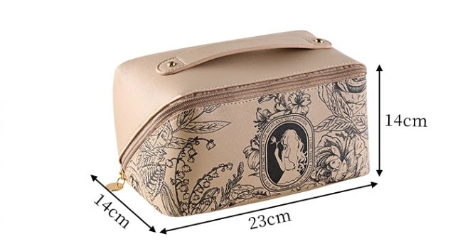 Length 23 cm and width 14 cm makeup pouch travel makeup bag use as makeup case makeup bag organizer cosmetic bag