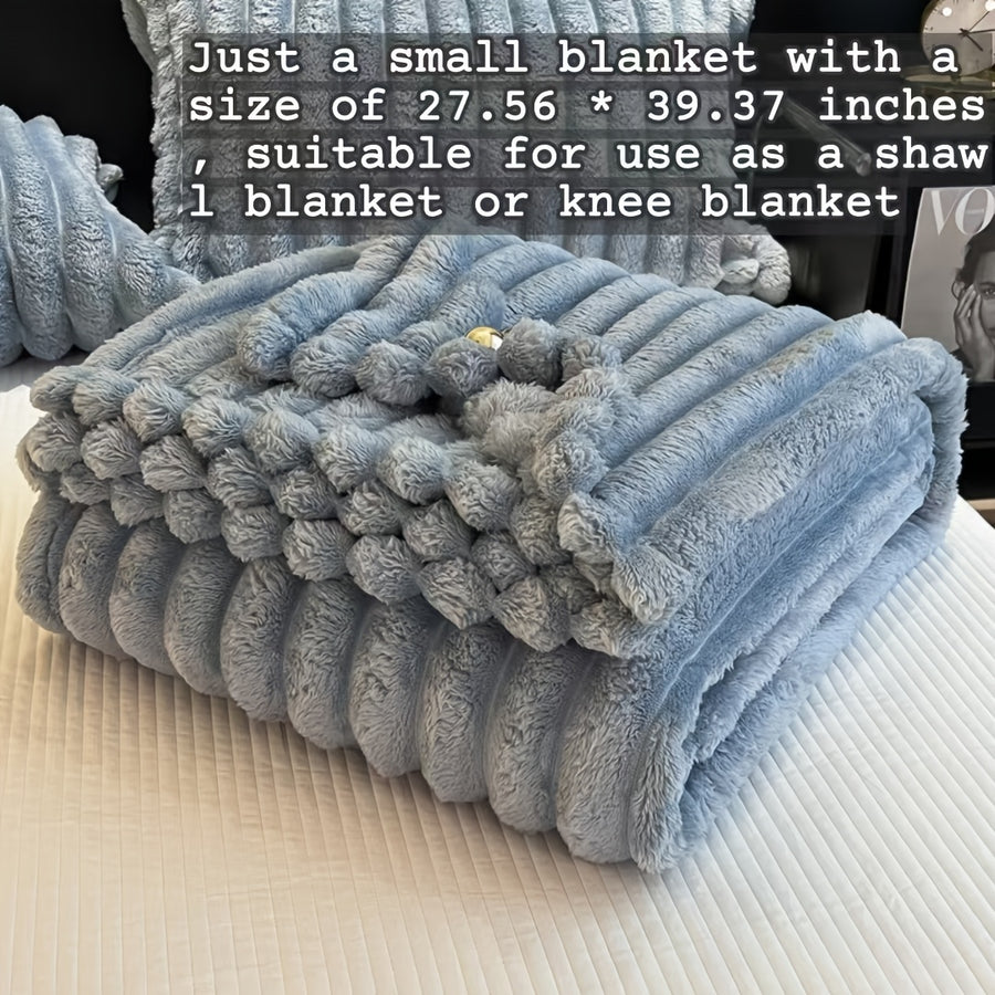 Ultra-Soft Faux Rabbit Fur Throw Blanket – Warm, Cozy & Stylish for Couch, Bed & Travel – Perfect Gift.