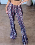 Women's High Elastic Slim Print Pants Sexy Tight-Fit Trousers