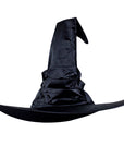 Halloween Pleated Witch Hat Black Ball Wizard Curved Witch Hat