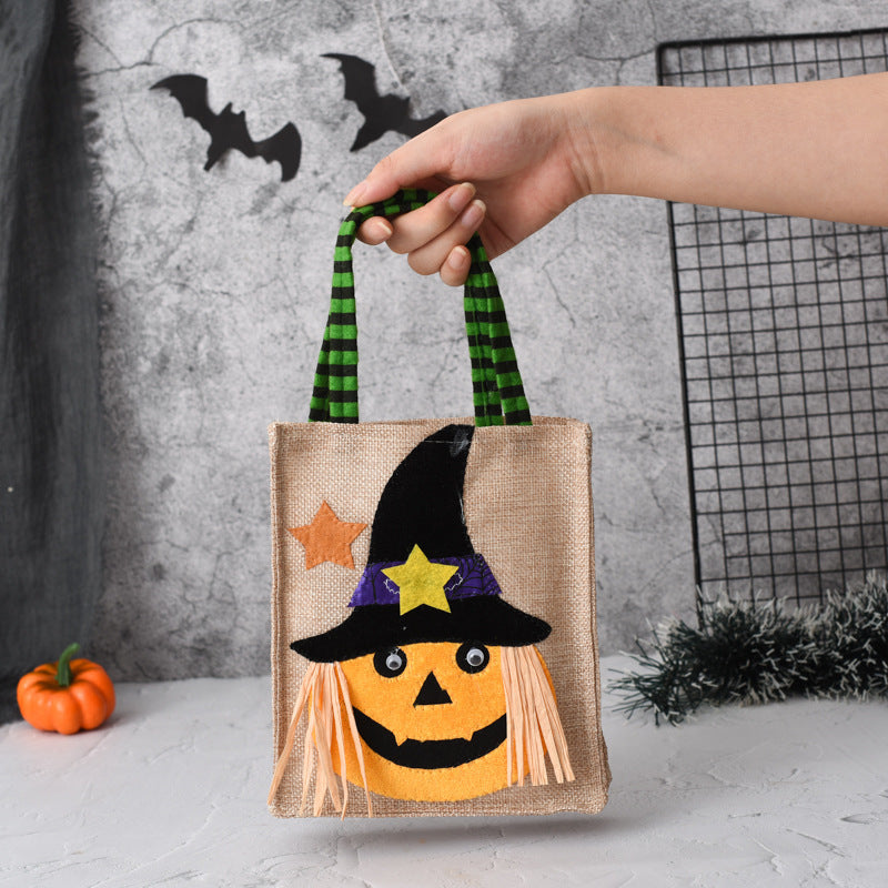 Creative Halloween Tote Bag for Kids | Witch, Skull, Pumpkin Gift & Candy Handbag