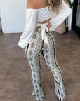 Women's High Elastic Slim Print Pants Sexy Tight-Fit Trousers