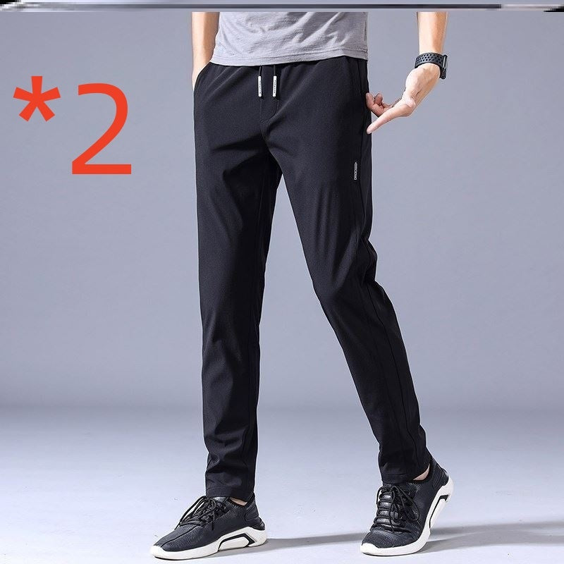 Men's Loose Fit Drawstring Pants Thin Casual Korean Style Sweatpants